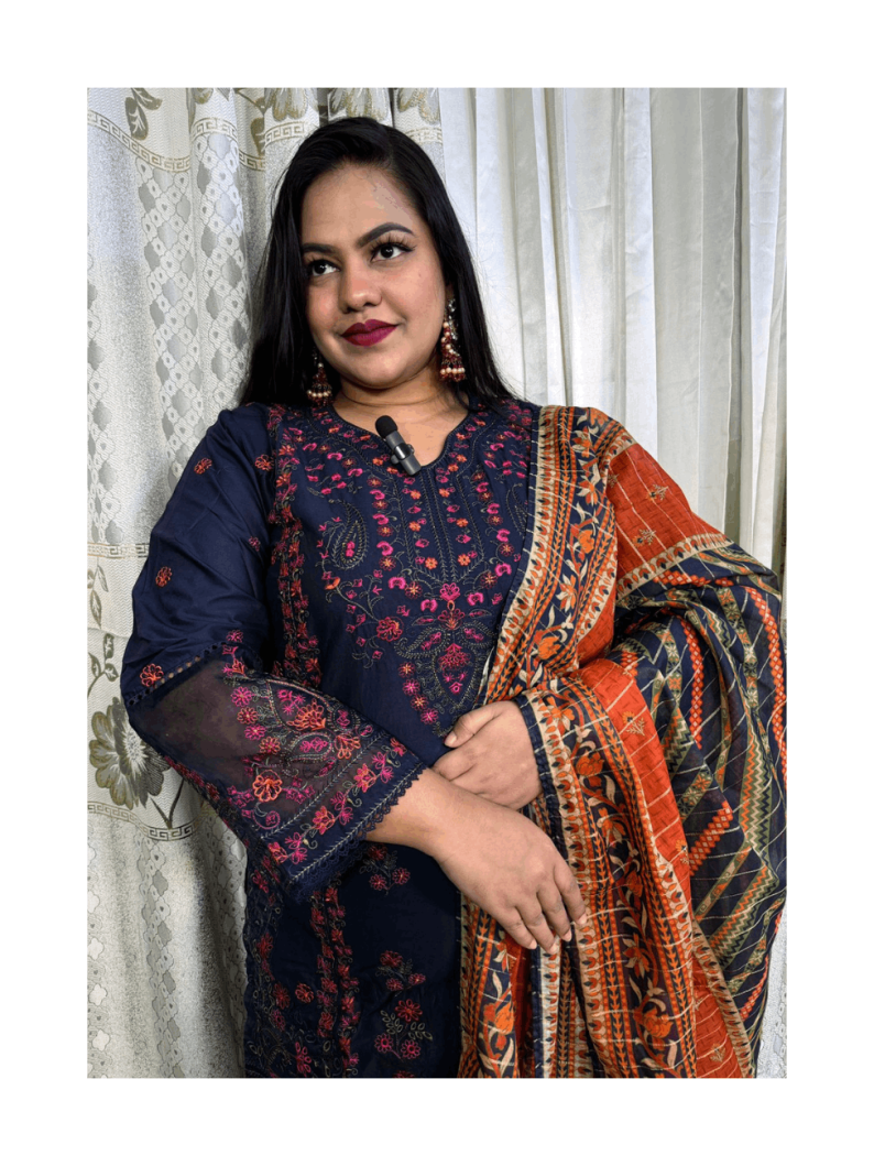 Bin Saieed Luxury Stitch Blue